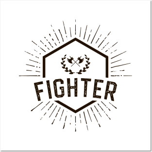 Fighter Player Class - Fighters Dungeons Crawler and Dragons Slayer Tabletop RPG Addict Posters and Art